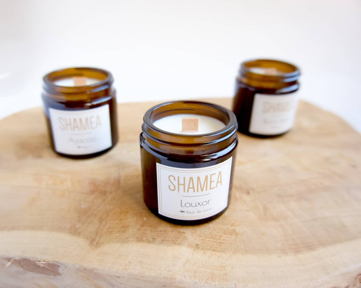 Bougie fleur de coton naturelle