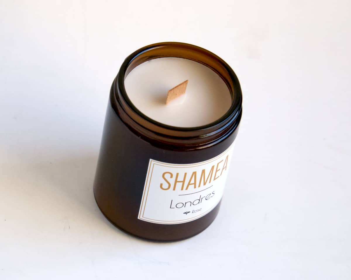 Bougie rose naturelle