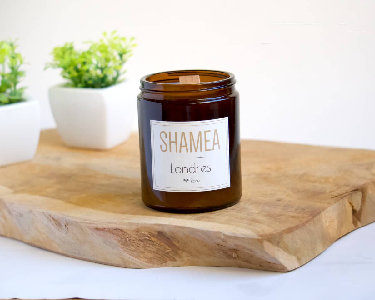 Bougie rose naturelle