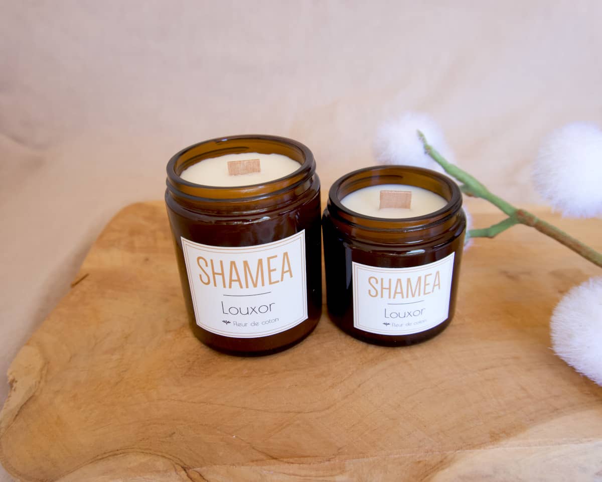 Bougie fleur de coton naturelle