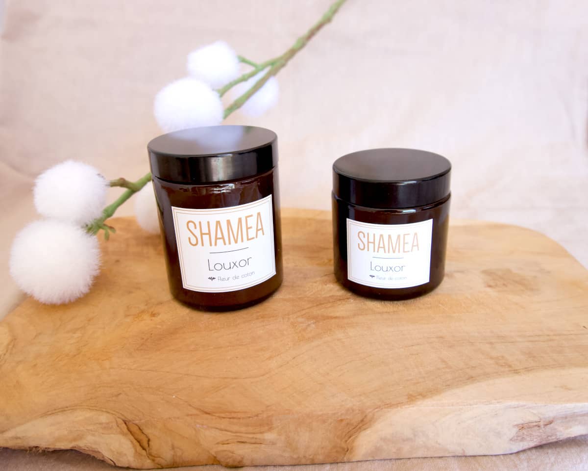 Bougie fleur de coton naturelle