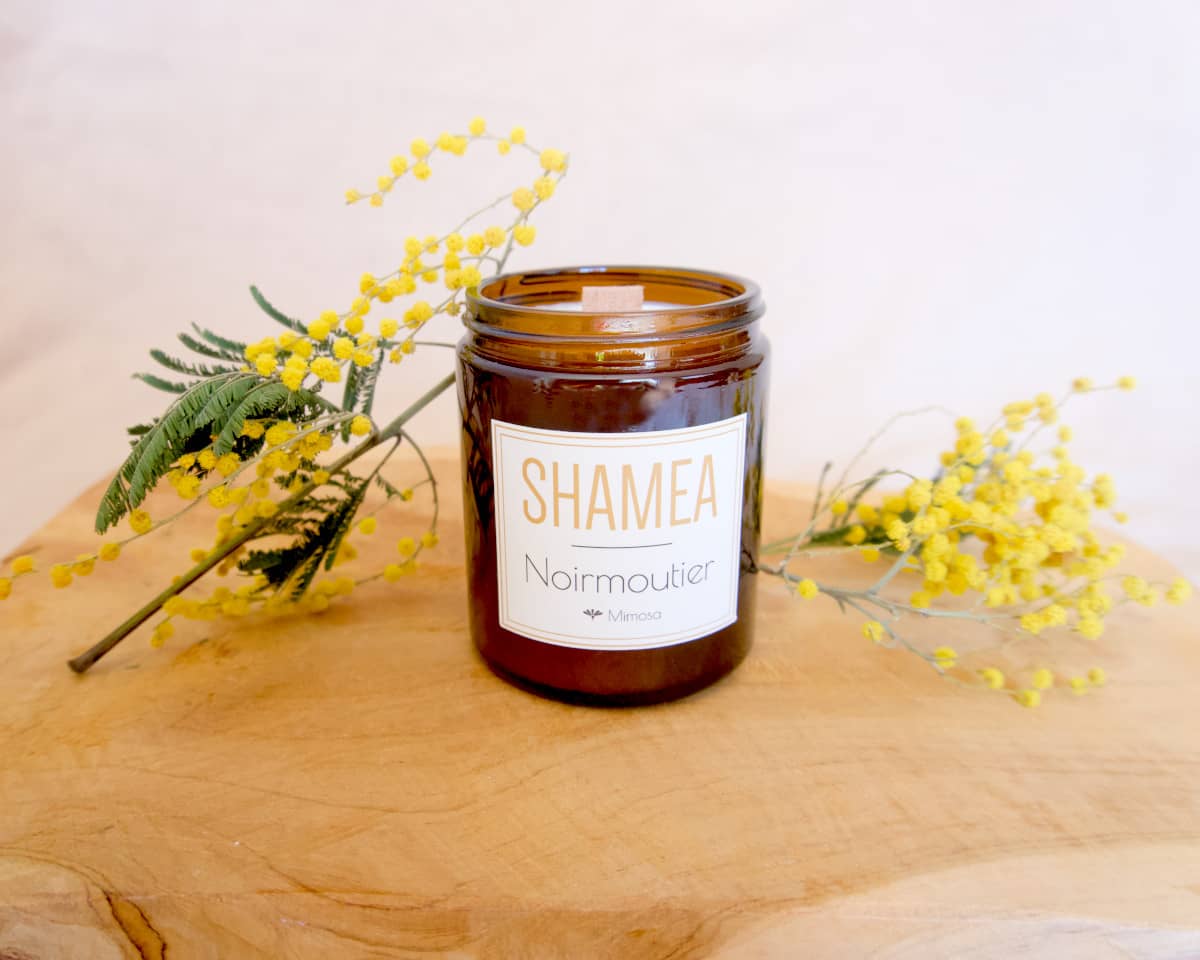 Bougie mimosa naturelle
