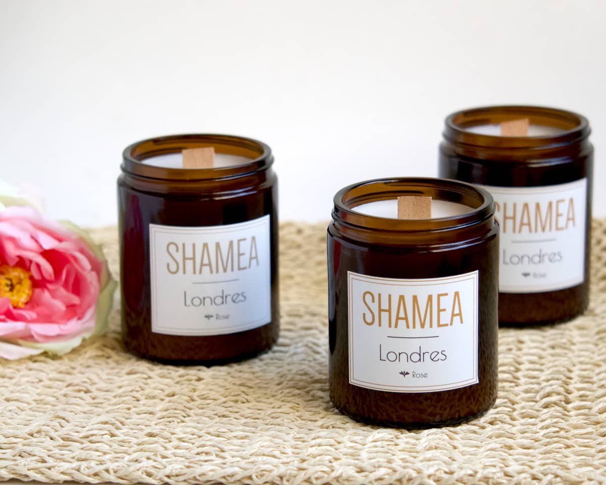 Bougie rose naturelle