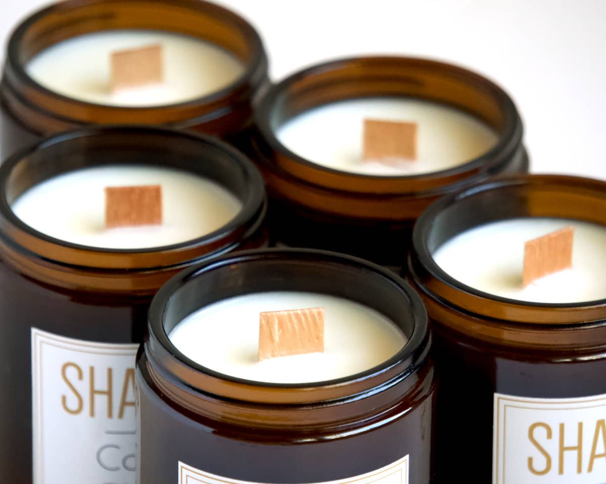 Bougie bois d'olivier naturelle